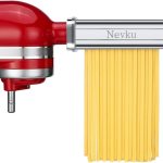 Nevku pasta maker attachments on a KitchenAid mixer, ready to make homemade pasta.