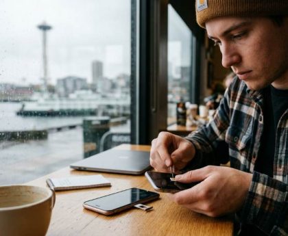 iPhone user removing stuck iMessages in Seattle WA without resetting device