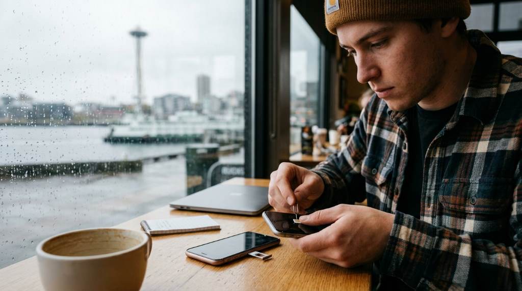 iPhone user removing stuck iMessages in Seattle WA without resetting device