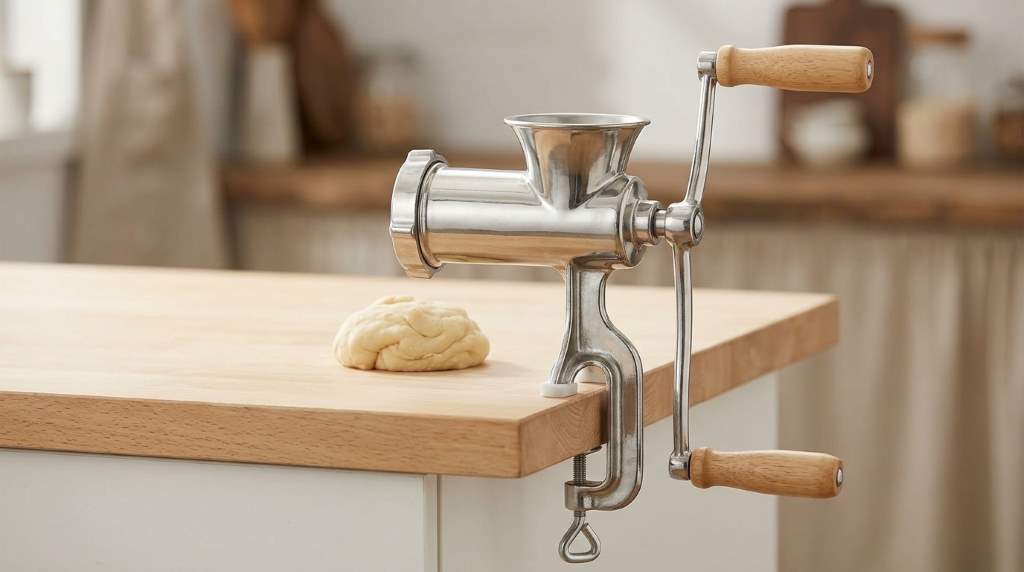 Tnfeeon stainless steel cavatelli and gnocchi maker on kitchen counter